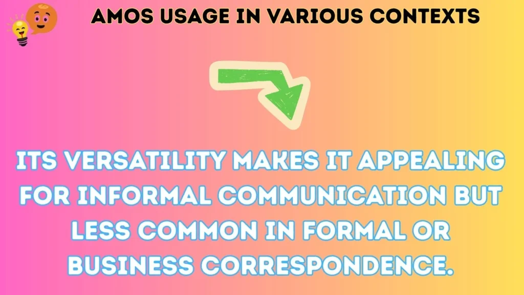 amos Usage in Various Contexts