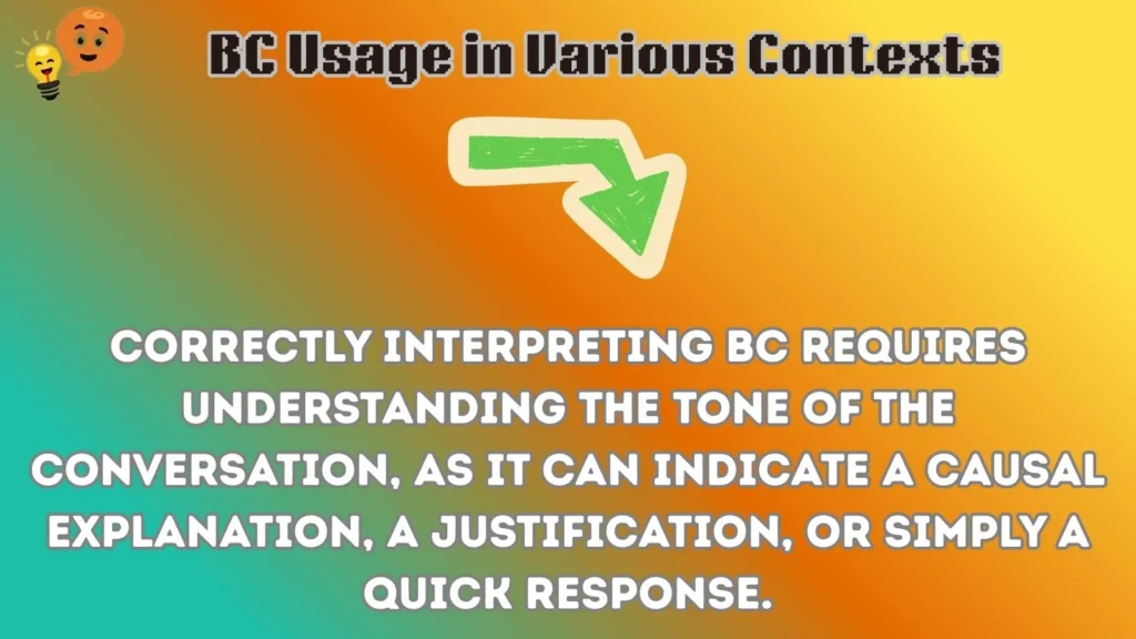 bc Usage in Various Contexts