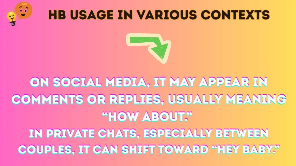 hb Usage in Various Contexts

