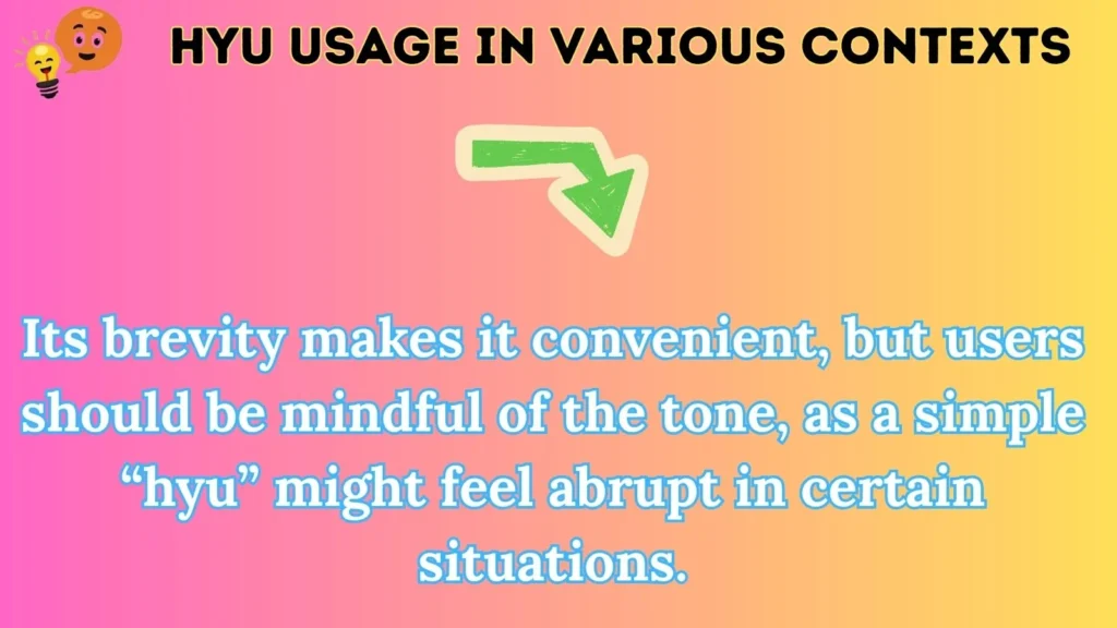 hyu Usage in Various Contexts