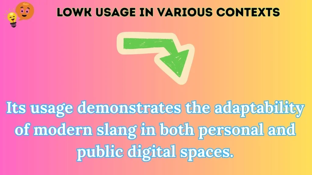 lowk Usage in Various Contexts