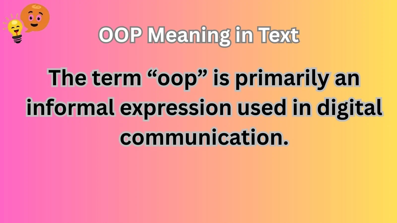 OOP Meaning in Text