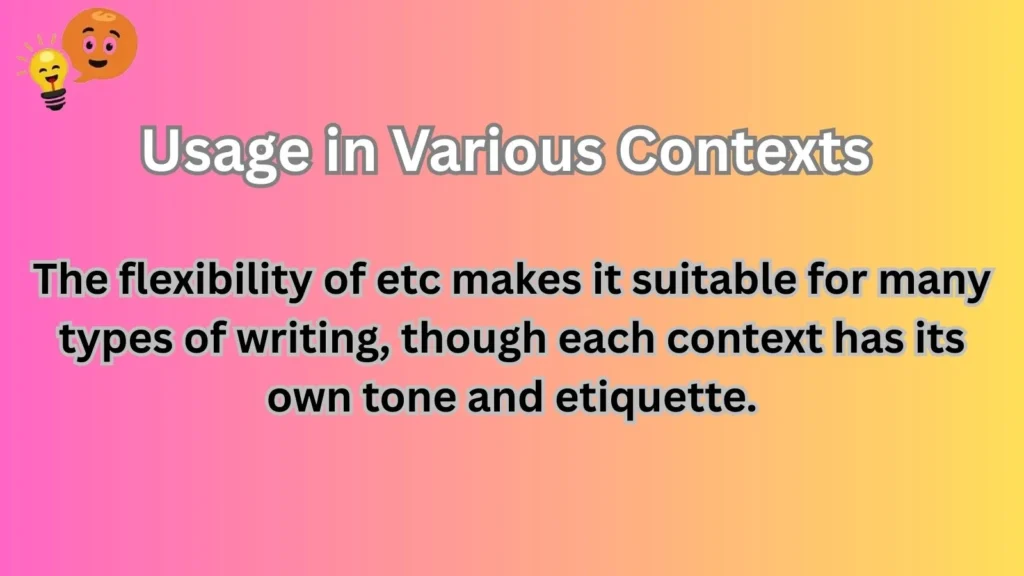 Usage in Various Contexts 