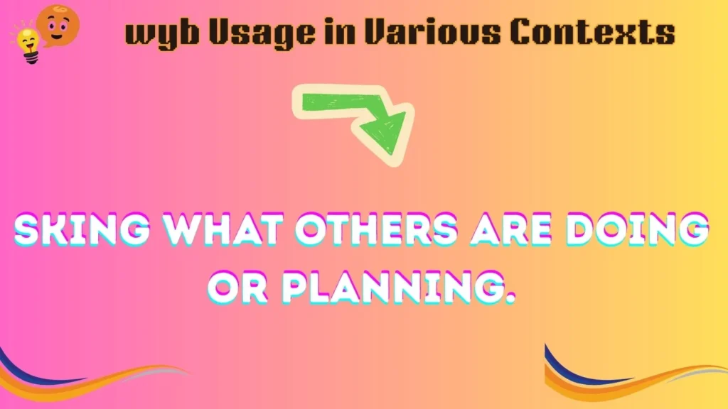 wyb Usage in Various Contexts