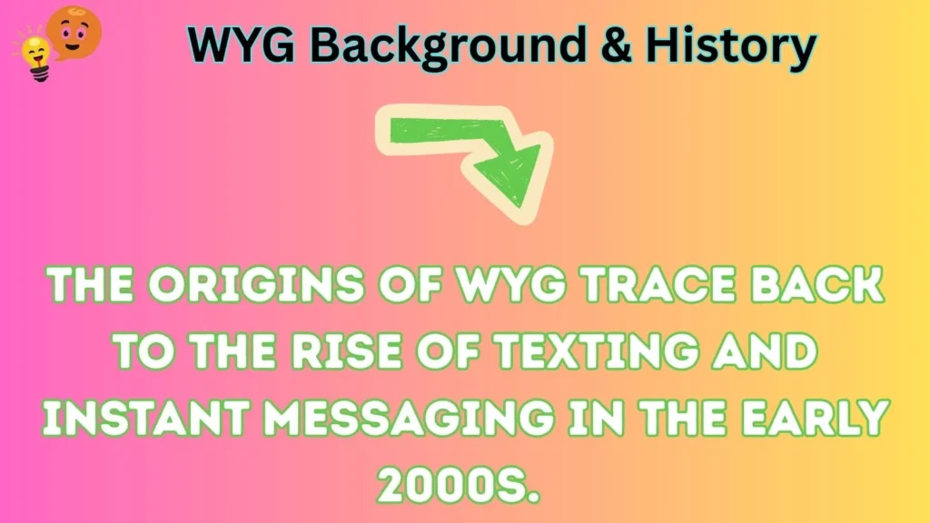 wyg Background & History