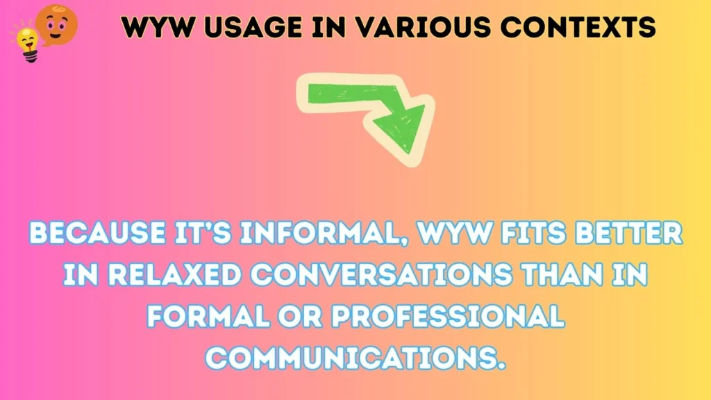 wyw Usage in Various Contexts