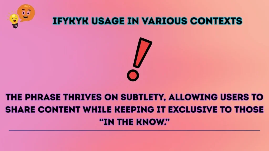 ifykyk Usage in Various Contexts