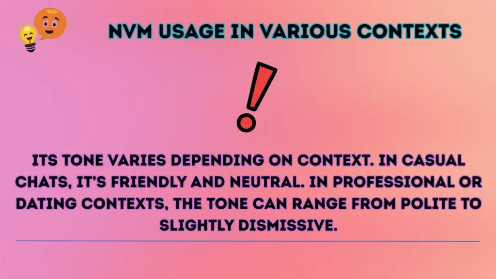 nvm Usage in Various Contexts