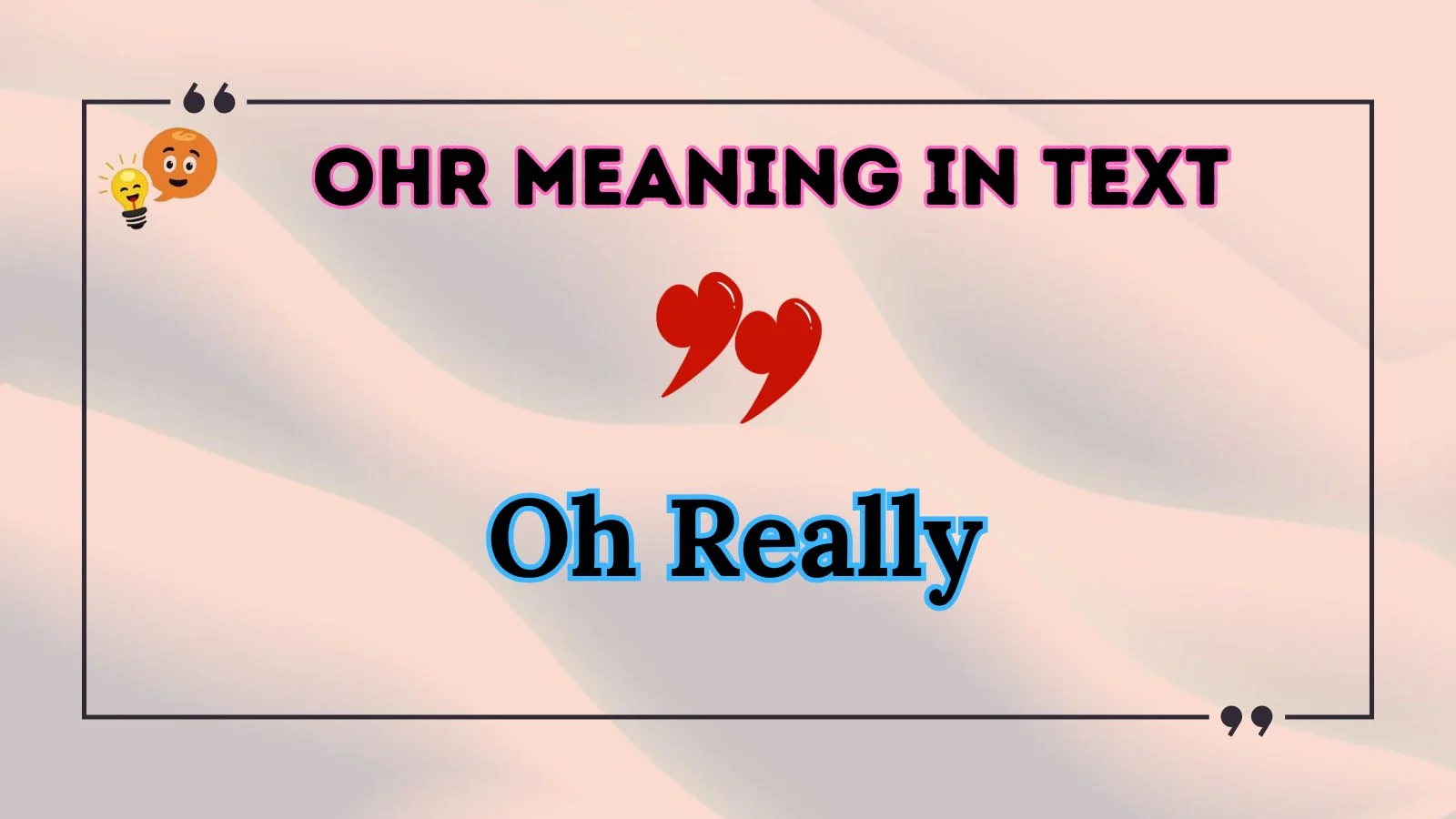 OHR meaning in text