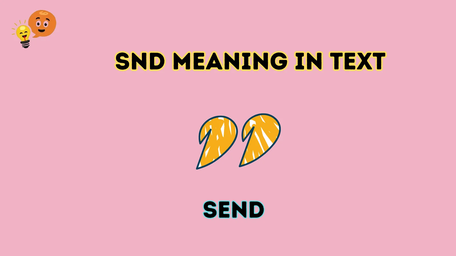 snd meaning in text