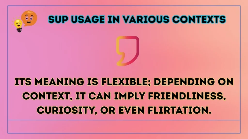 sup Usage in Various Contexts