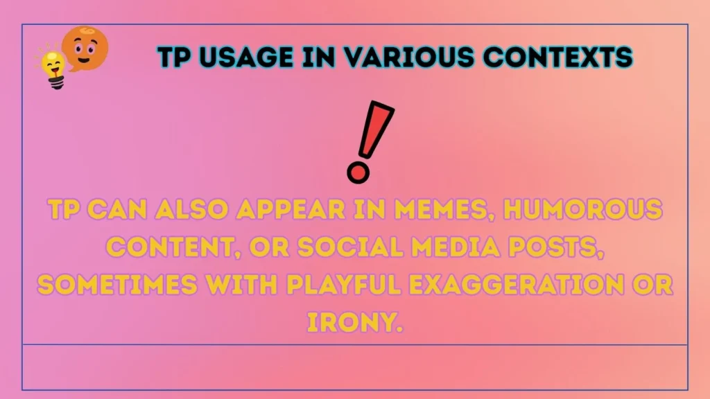 tp Usage in Various Contexts