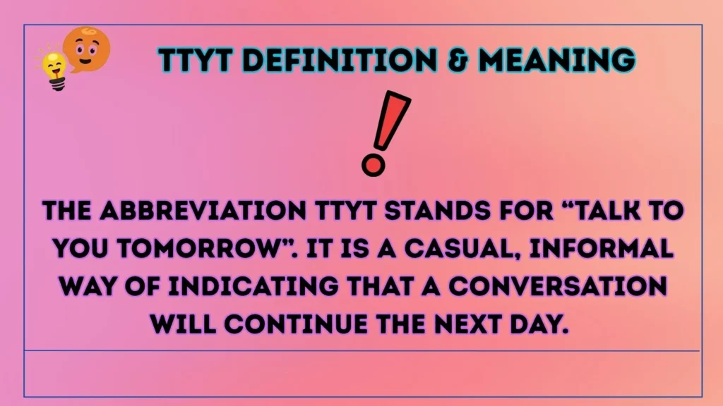 ttyt Definition & Meaning