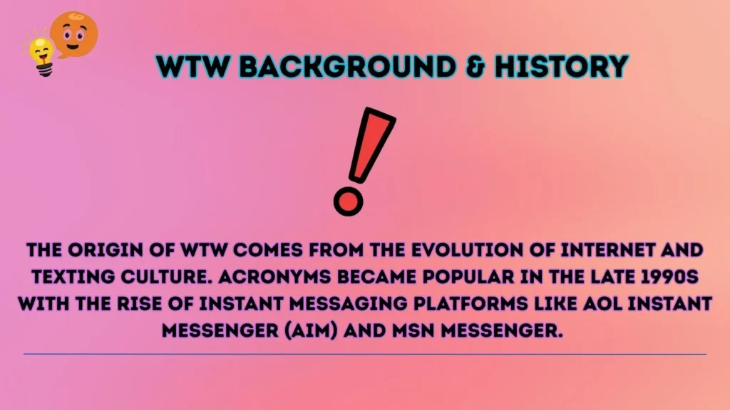 wtw Background & History
